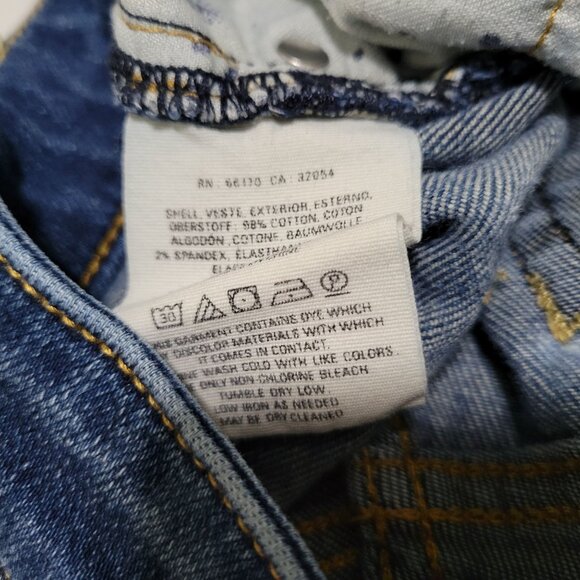 Pilcro and the Letterpress Script Jeans Womens Size 26 Low Rise Dark Wash Denim - Picture 7 of 7